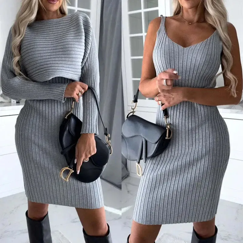 2 Piece Suit Long-sleeved dress