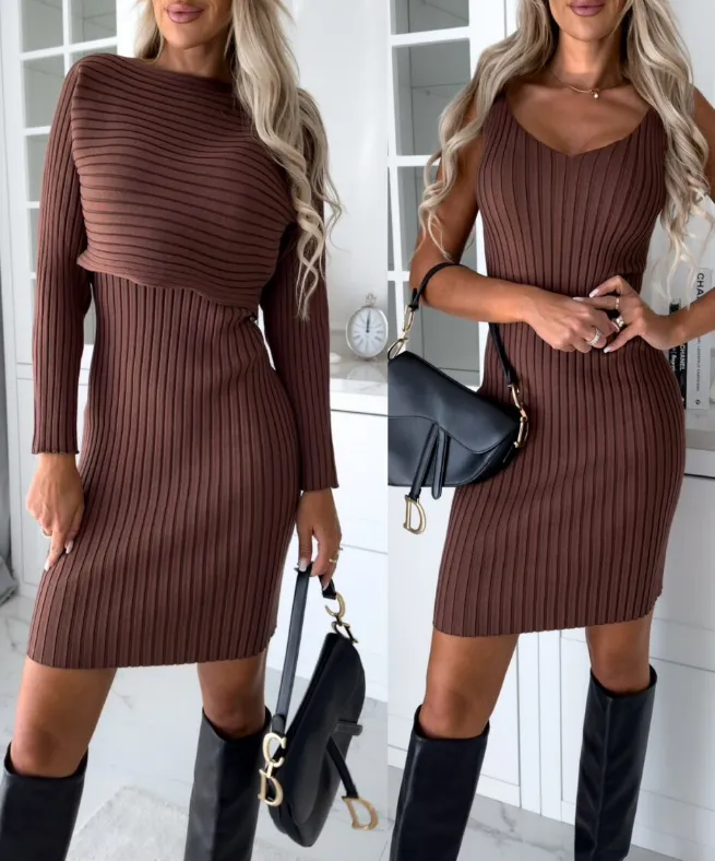 2 Piece Suit Long-sleeved dress