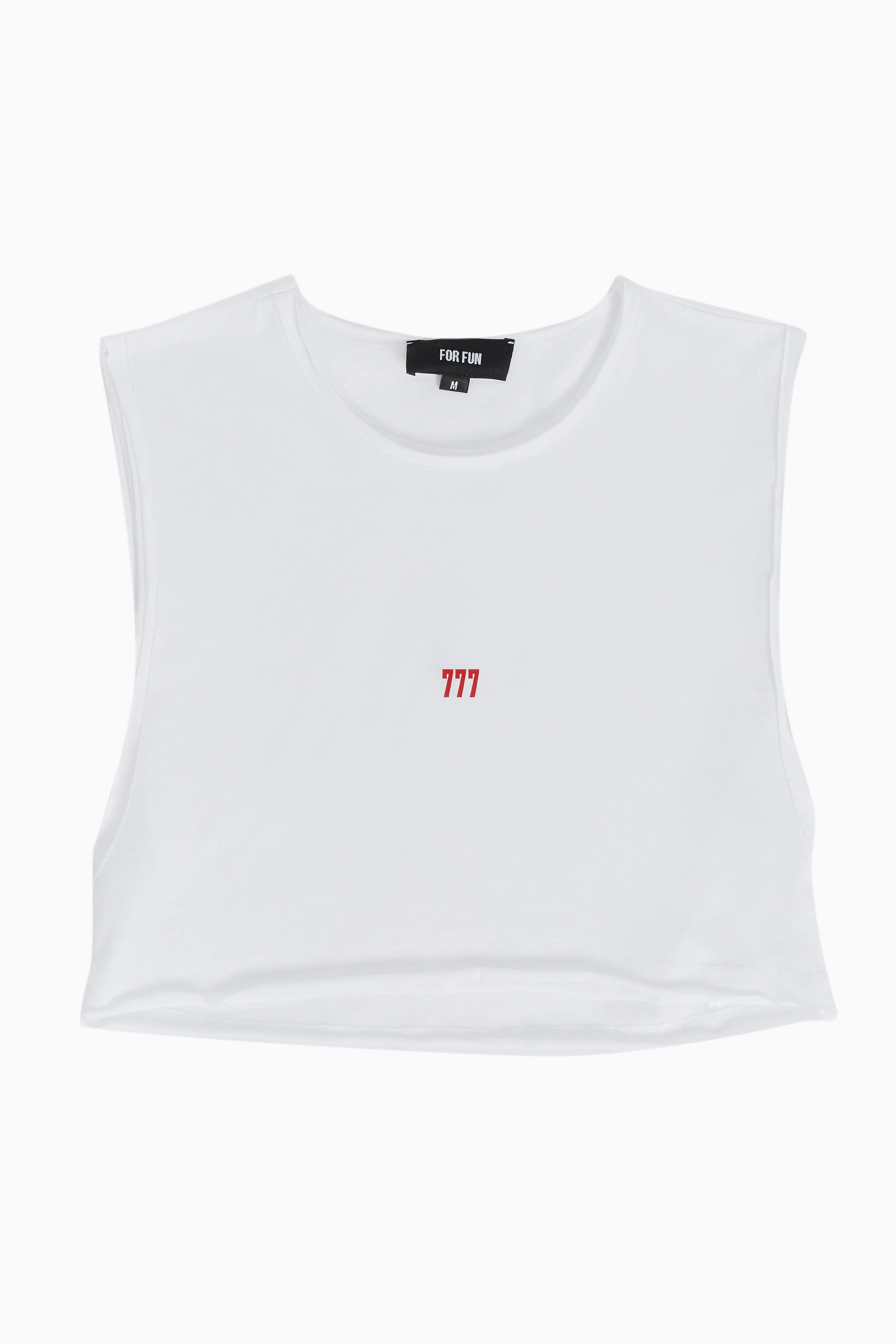 777 / Sleeveless Crop Tank Top