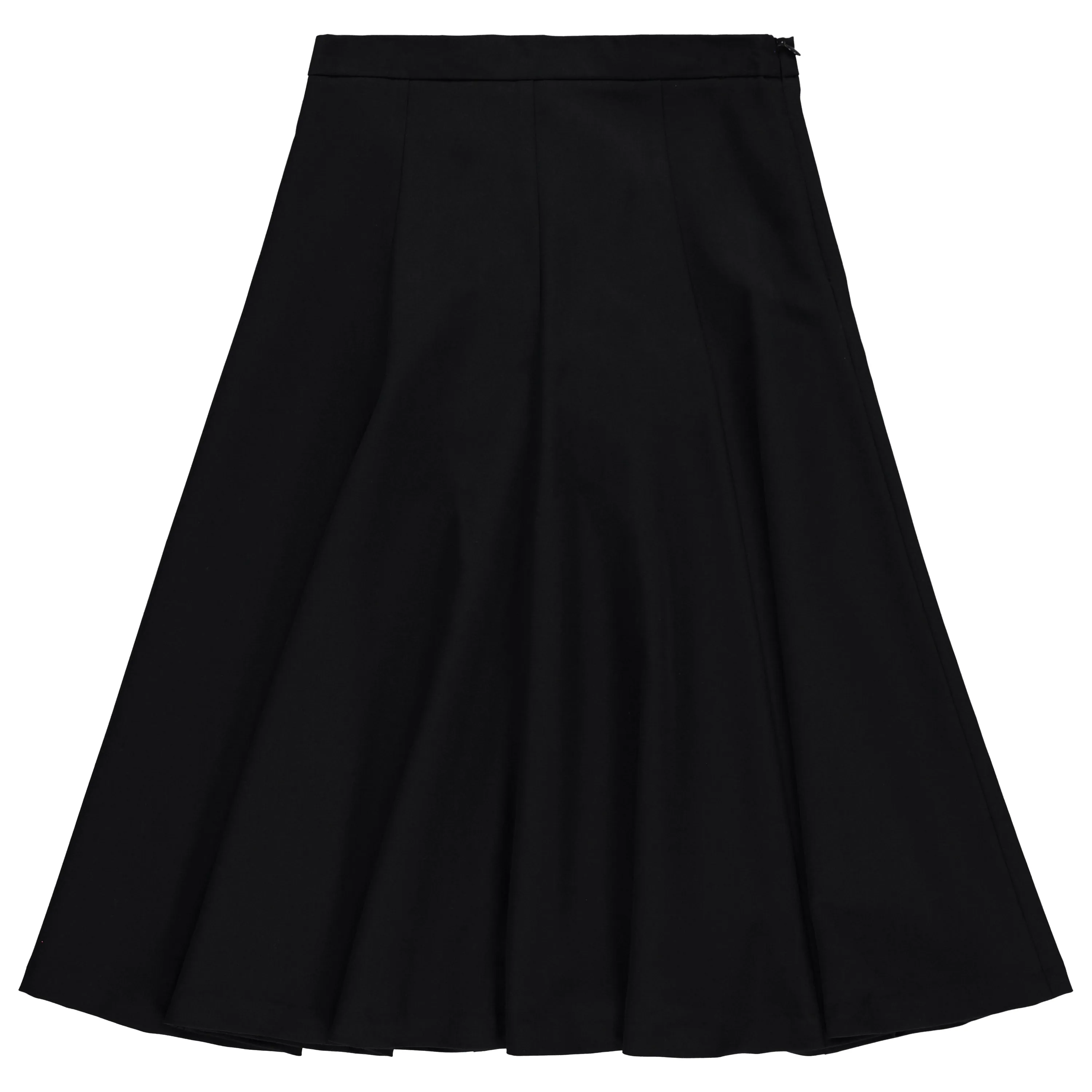 Abby Dress Fabric Knee Length Paneled Skirt With Side Zip Closure