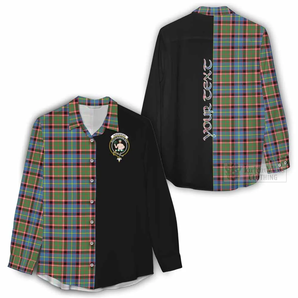 Aikenhead Tartan Women's Casual Shirt with Family Crest and Half Of Me Style