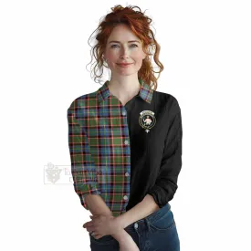 Aikenhead Tartan Women's Casual Shirt with Family Crest and Half Of Me Style