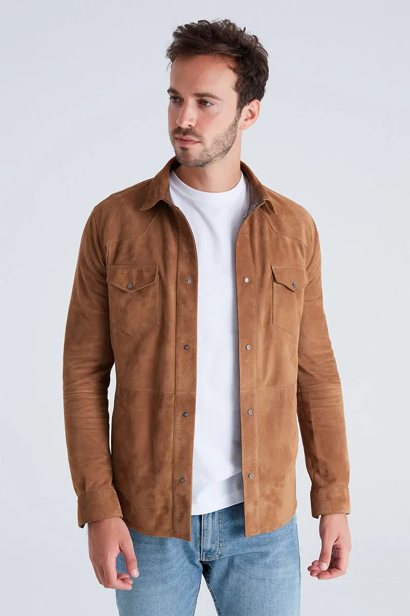 Andy Men's Suede Shirt