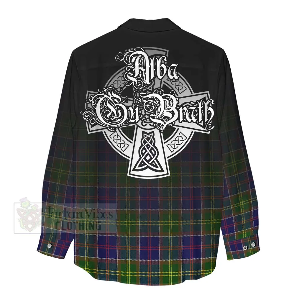 Arnott Tartan Women's Casual Shirt Featuring Alba Gu Brath Family Crest Celtic Inspired