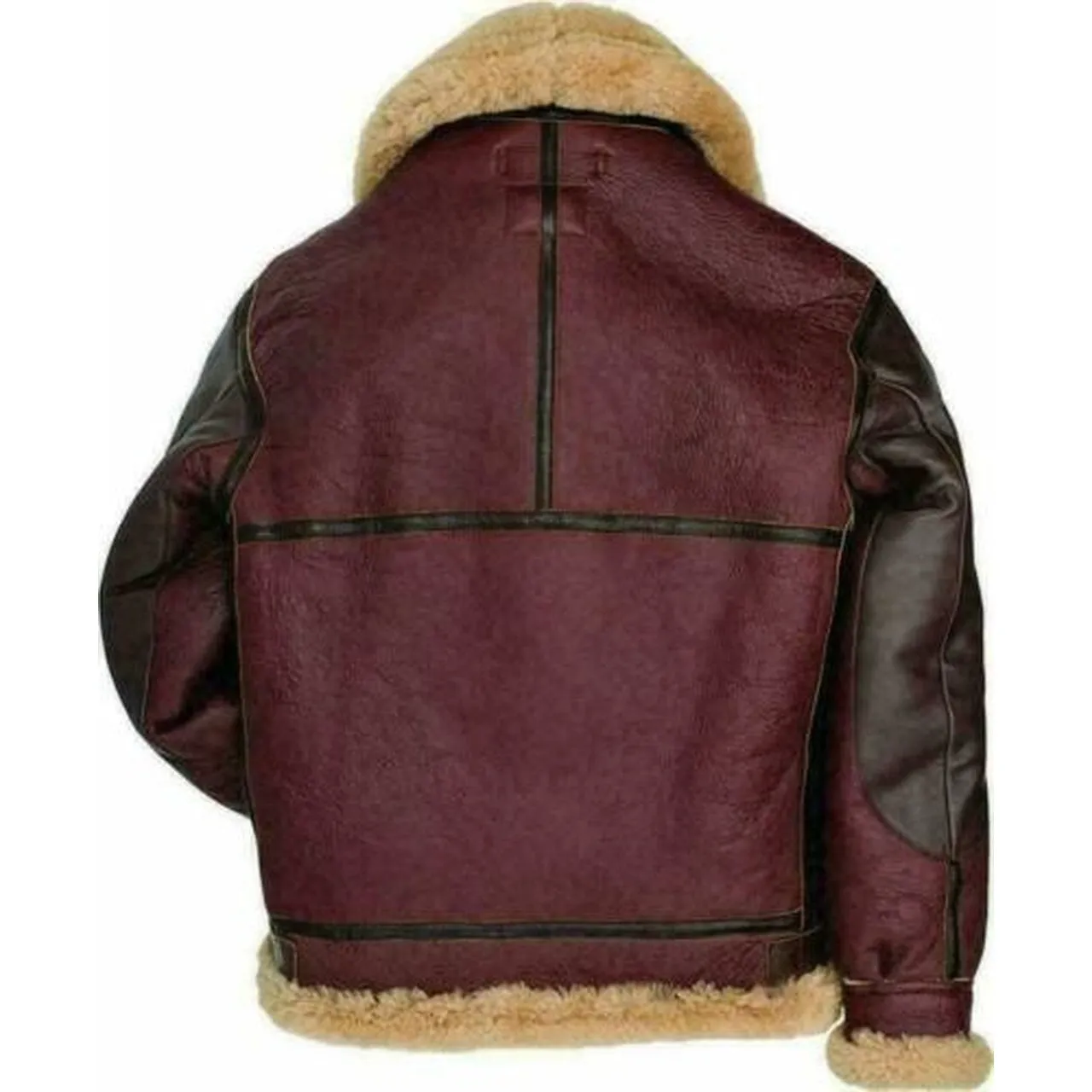 B-3 Sheepskin leather bomber jacket for men