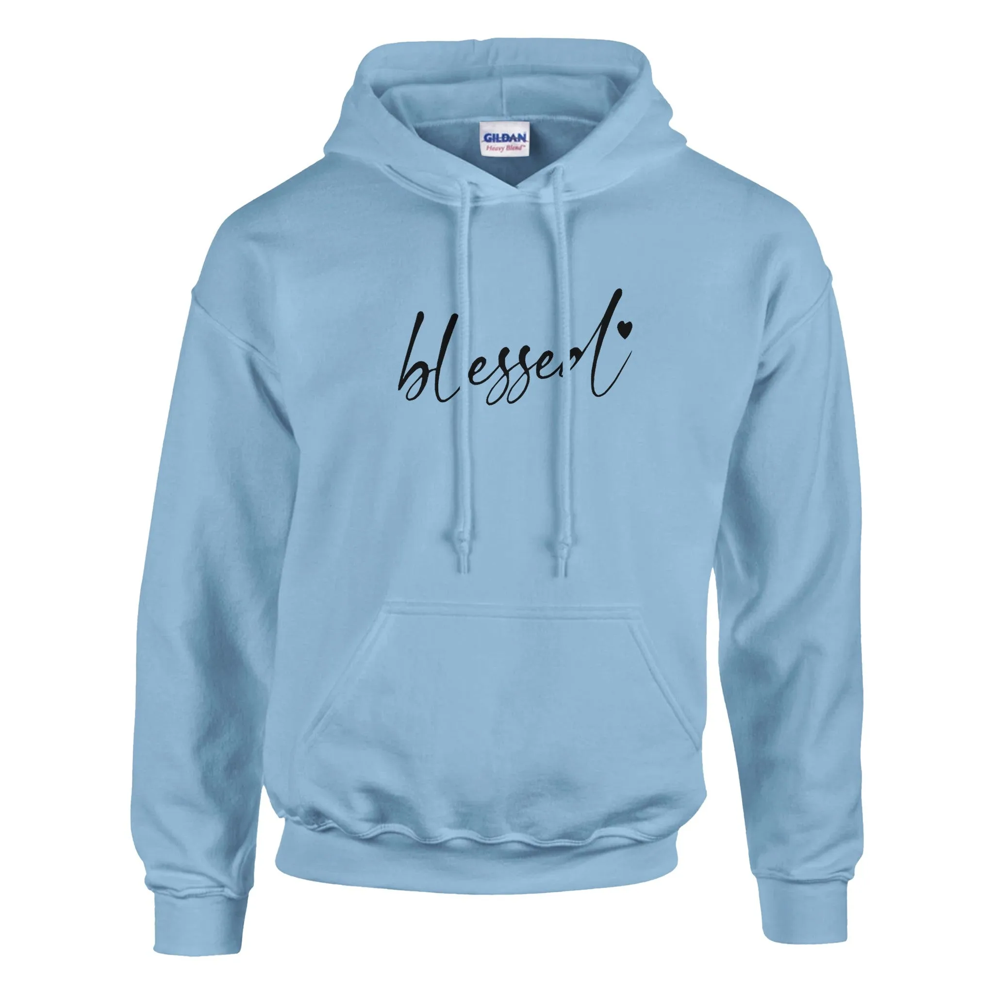 Blessed Embroidered Cozy Hoodie (black stitches)