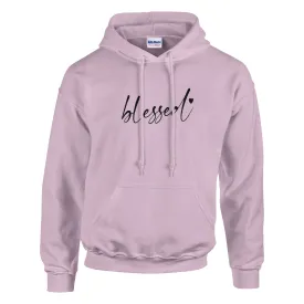 Blessed Embroidered Cozy Hoodie (black stitches)