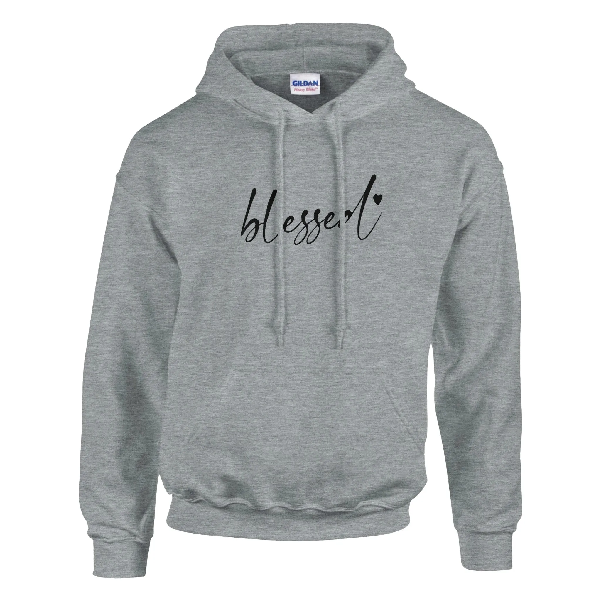 Blessed Embroidered Cozy Hoodie (black stitches)