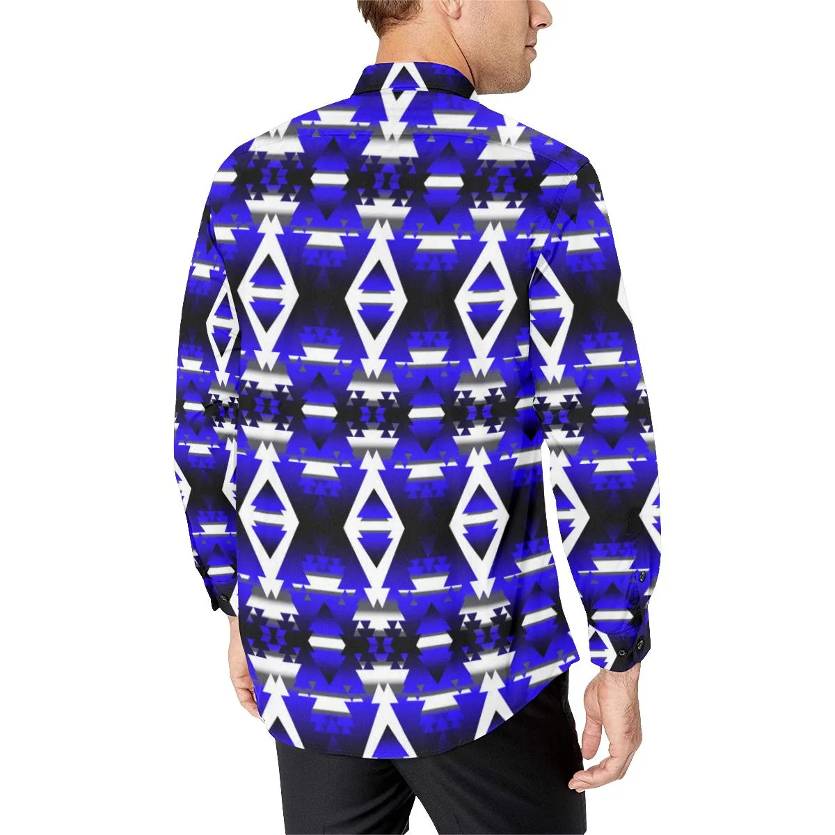 Blue Winter Camp Dress Shirt