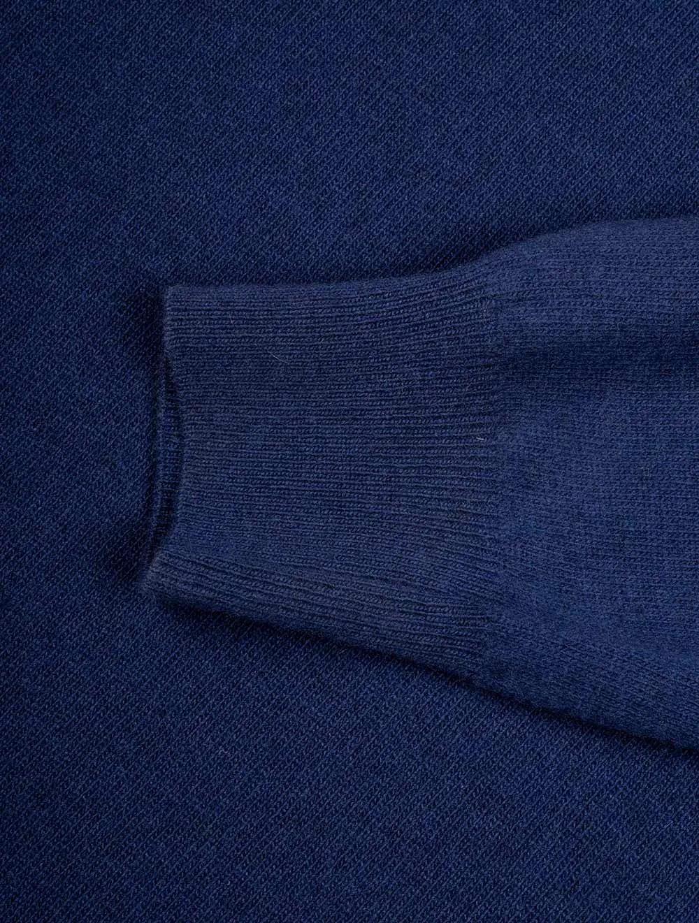 Cashmere & Merino Wool Half Zip Denim