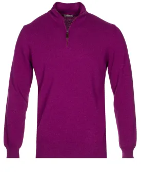 Cashmere & Merino Wool Half Zip Mallow