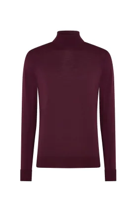 Damson Merino Wool Rollneck Knitwear