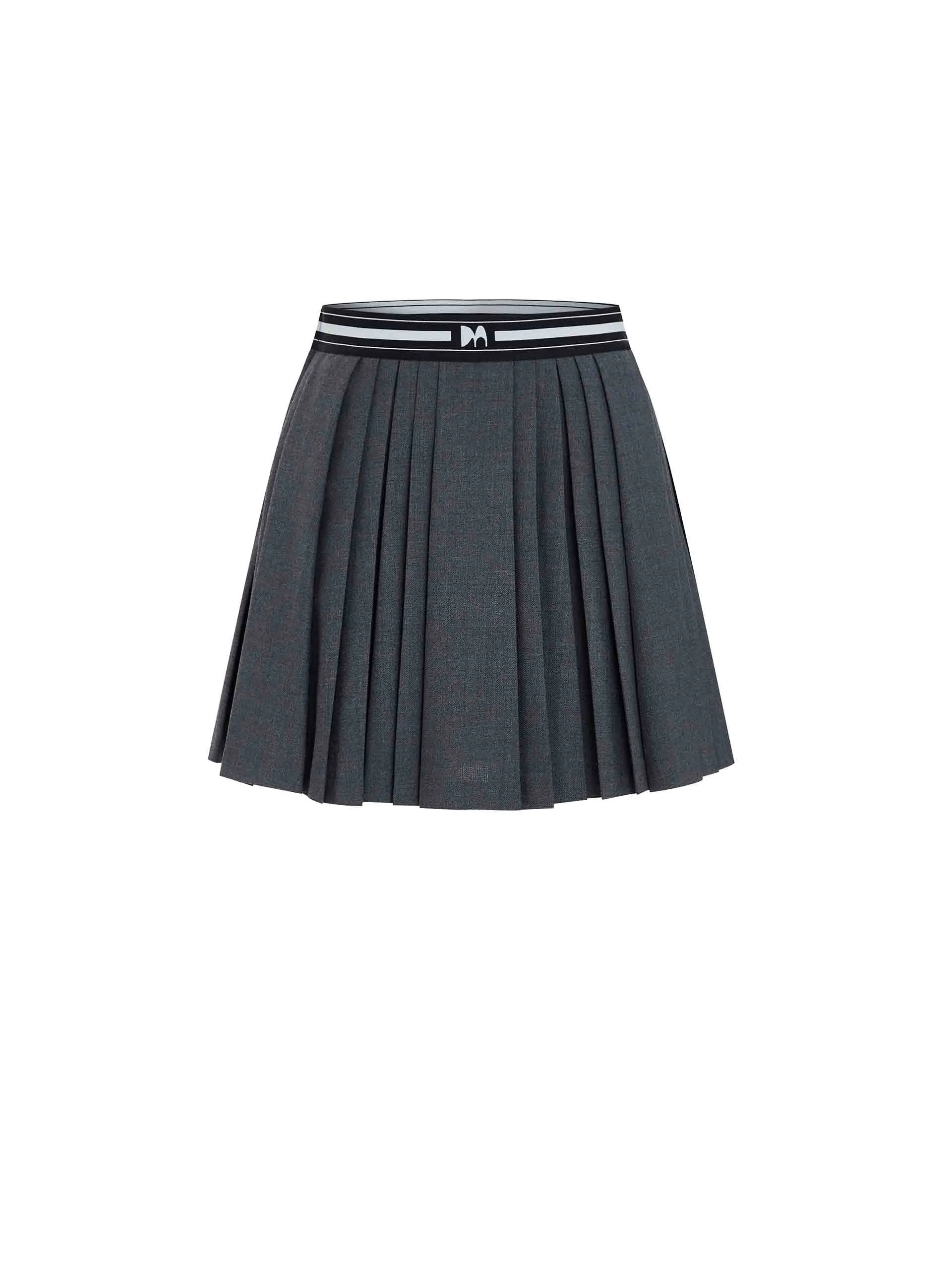 Elasticated Waist Pleated Skirt