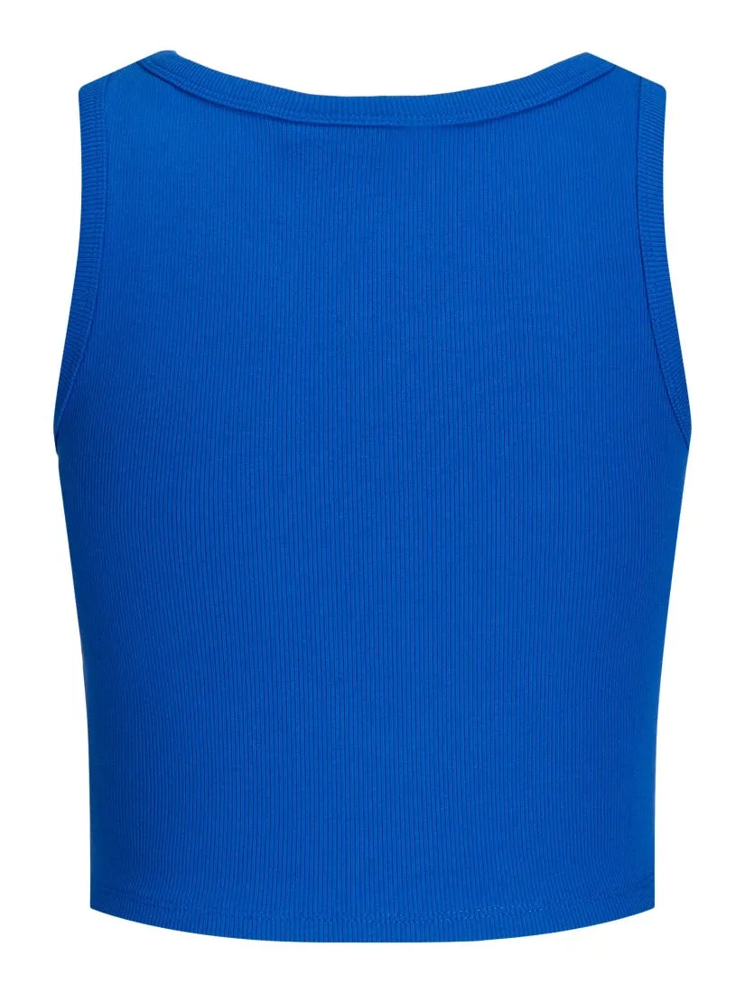 Fallon Rib Tank Top Blue Lolite