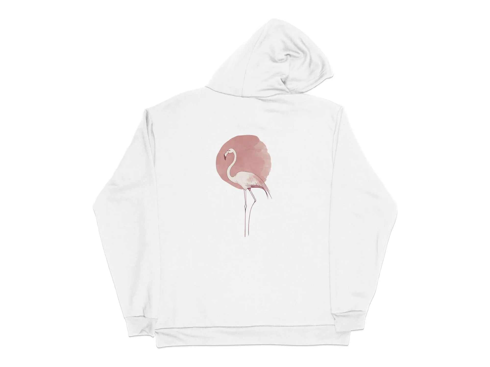 Flamingo Graphic Hoodie, Modern Nature-Inspired Design, Pink and White Flamingo Art, Comfortable Casual Wear, Unique Gift Idea