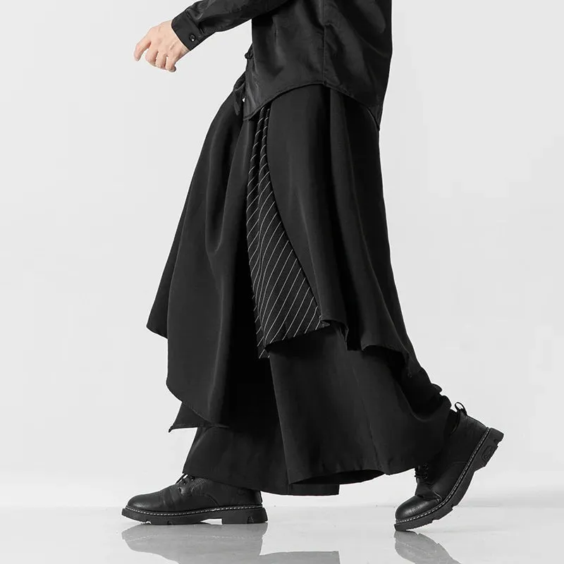 Funki Buys | Skirts | Men's Japanese Style Wide Leg Skirt/Pant