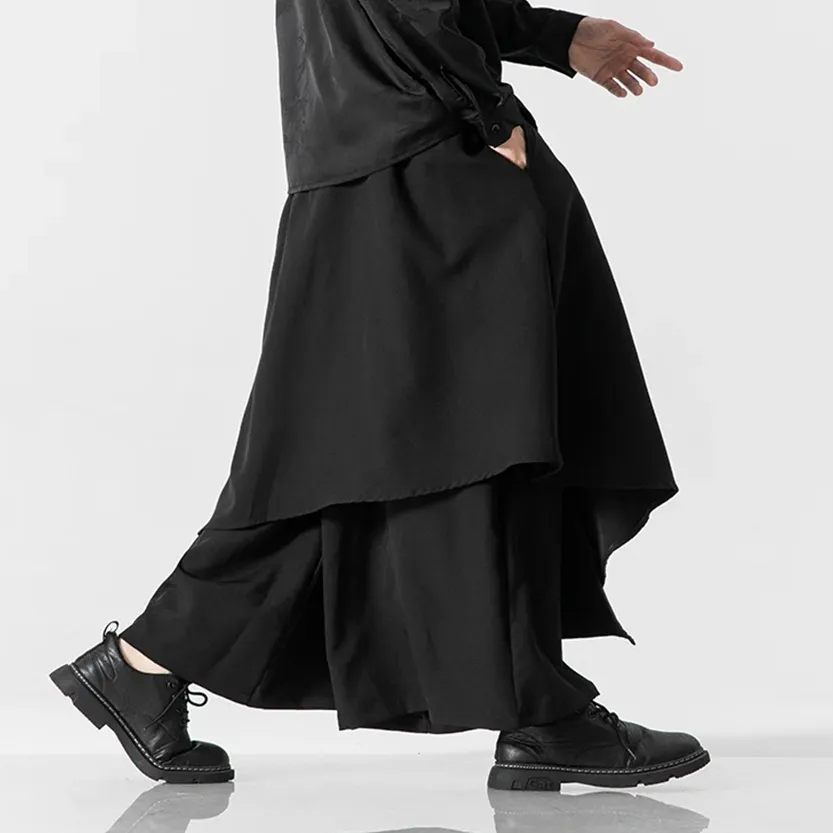 Funki Buys | Skirts | Men's Japanese Style Wide Leg Skirt/Pant