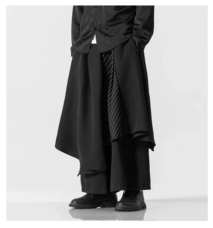 Funki Buys | Skirts | Men's Japanese Style Wide Leg Skirt/Pant