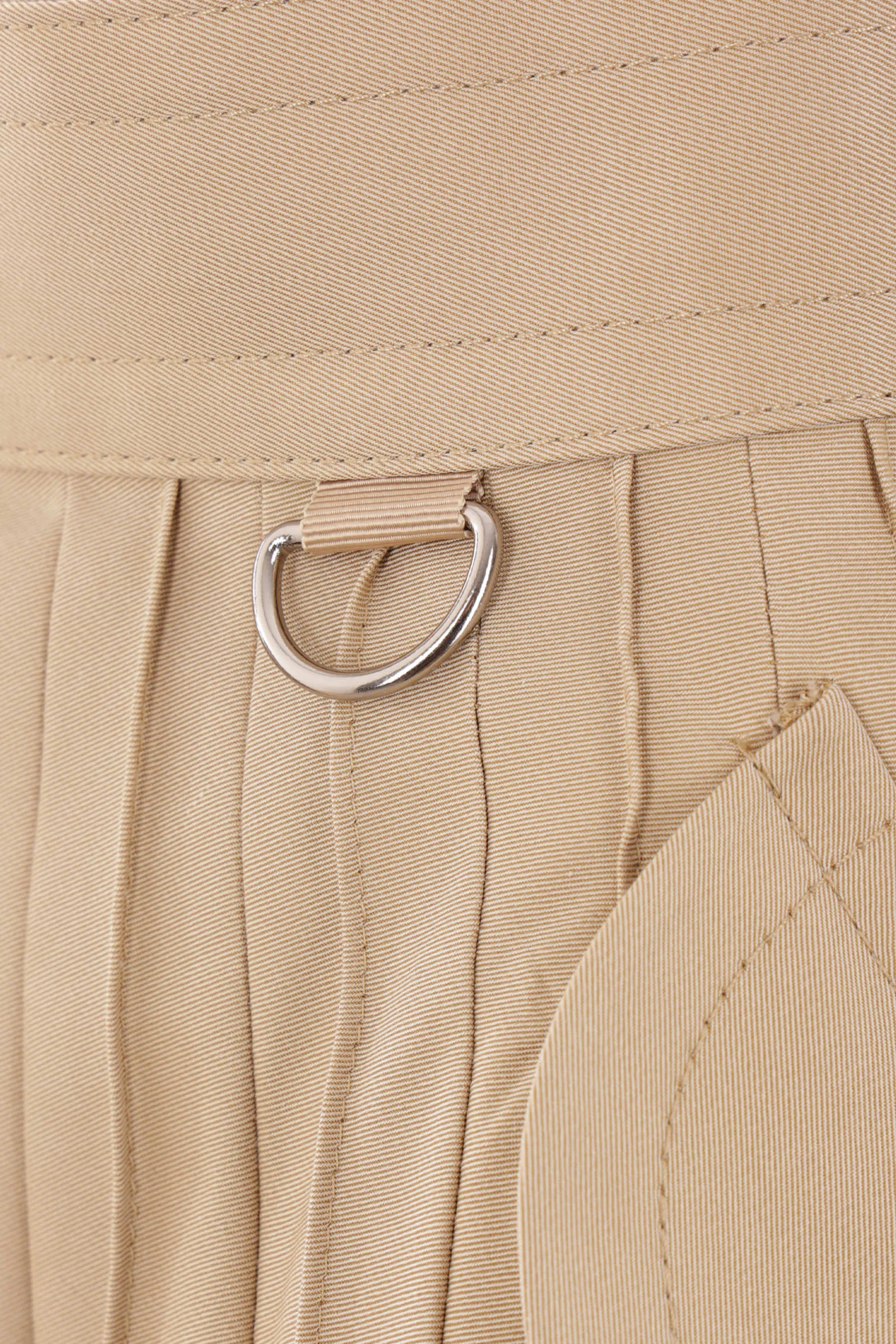 gabardine pleated skirt