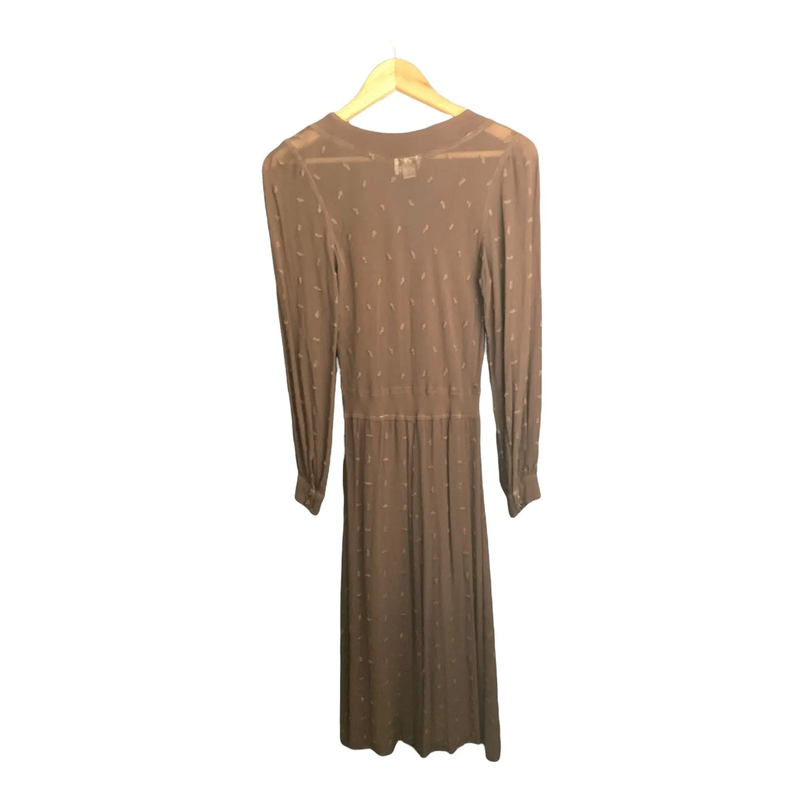 Ghost Brown Long Sleeved Dress UK Size Medium.