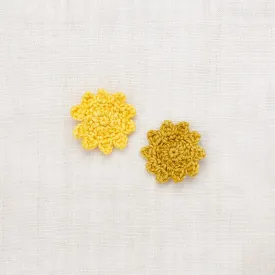 Hand Crochet Merino Wool Sun Clip Set - Mango