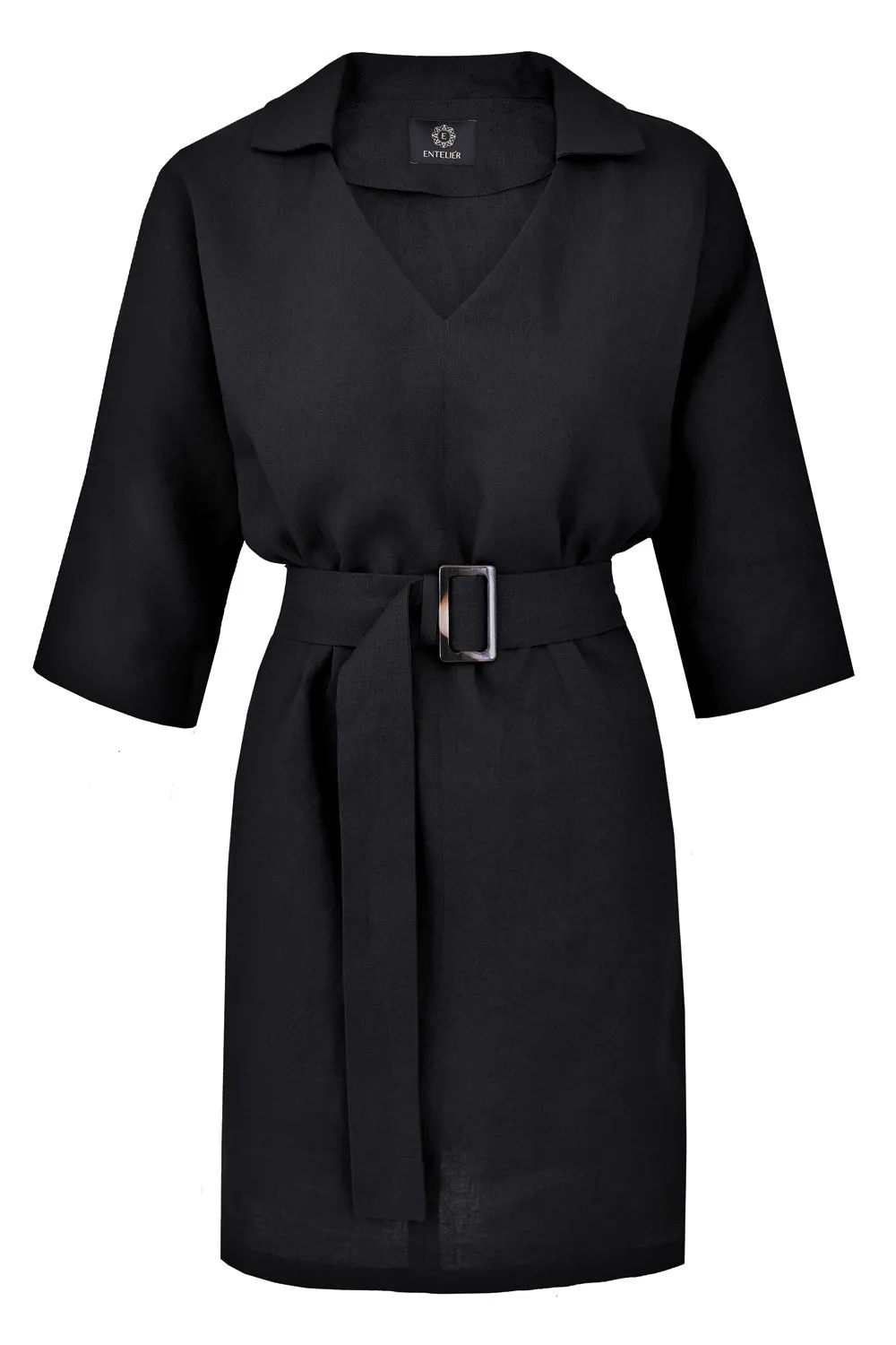 Jolie Linen Dress Black