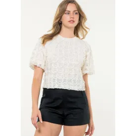 Libby Cream Textured THML Top