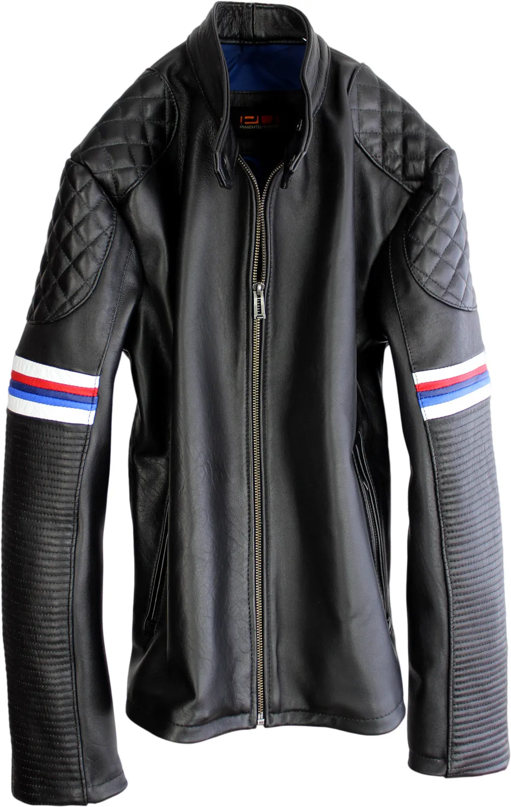 M3 Leather Jacket Black - BMW Car Edition Stripes