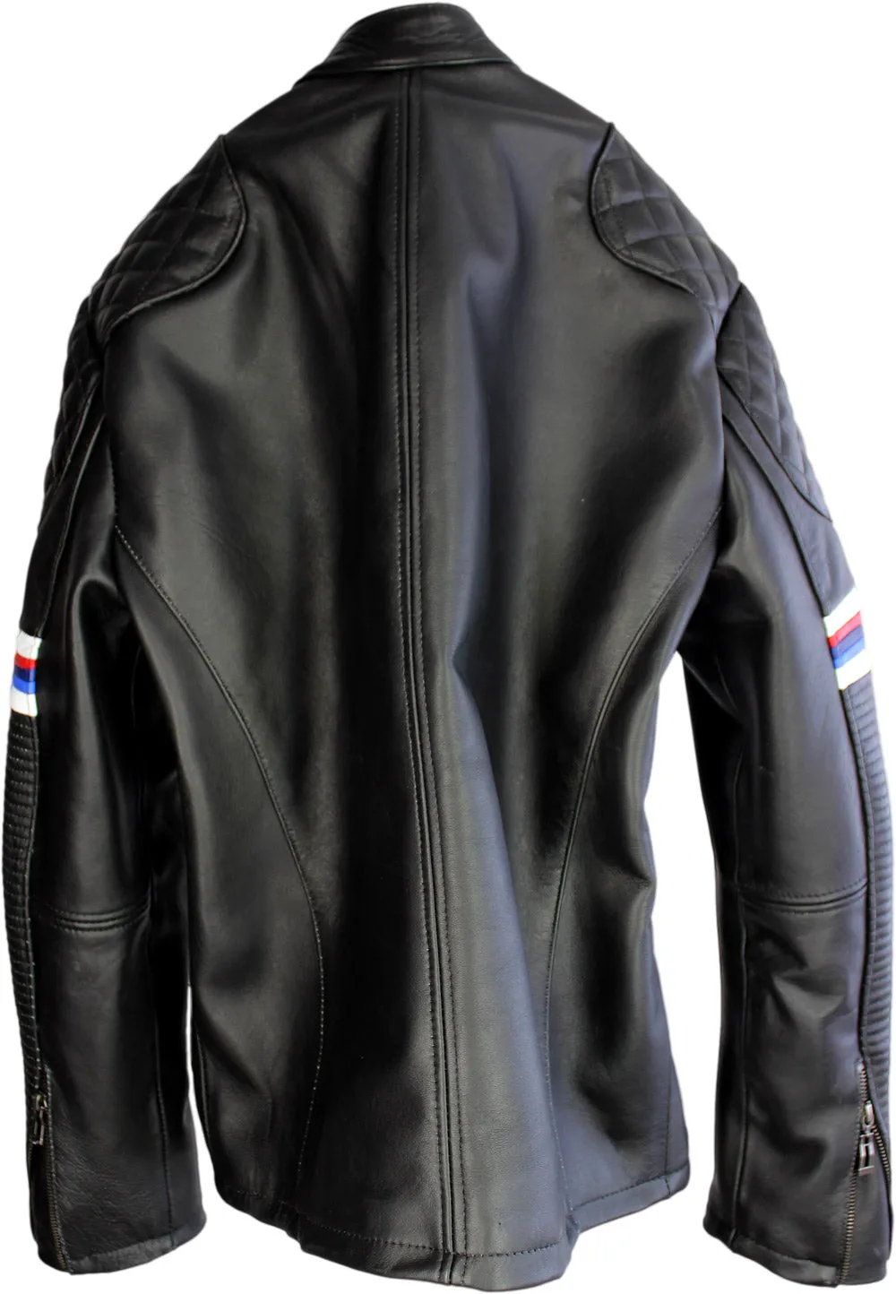 M3 Leather Jacket Black - BMW Car Edition Stripes