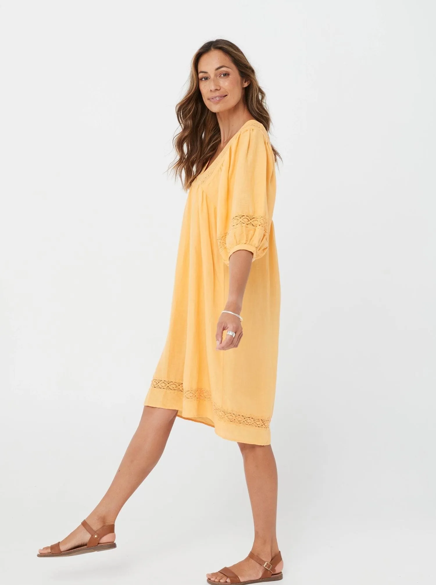 Marigold/Linen Viscose - Pernilla Dress