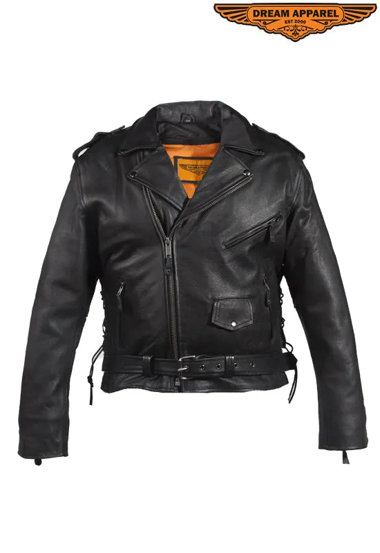 Mens Leather Jacket With Air Vents