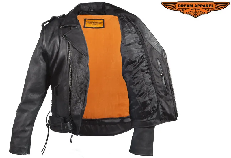 Mens Leather Jacket With Air Vents