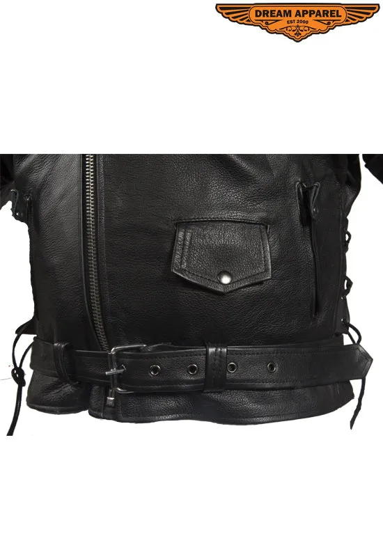 Mens Leather Jacket With Air Vents