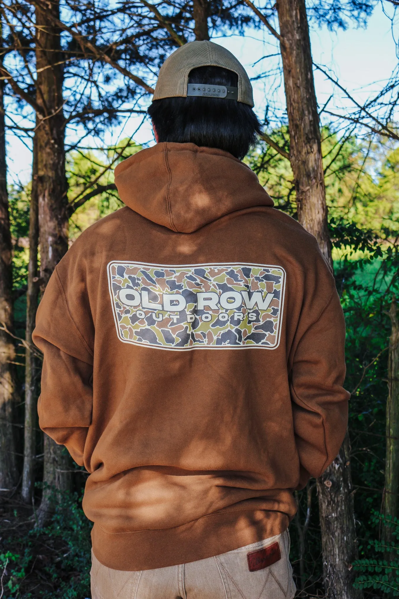 Men's Old Row Rust Brown 80s Camo Hoodie