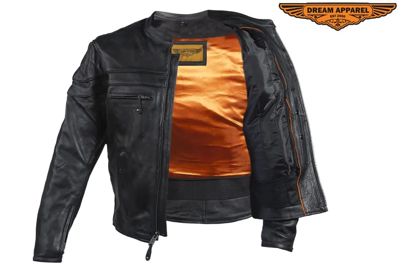 Mens Racer Jacket with Multi Pockets