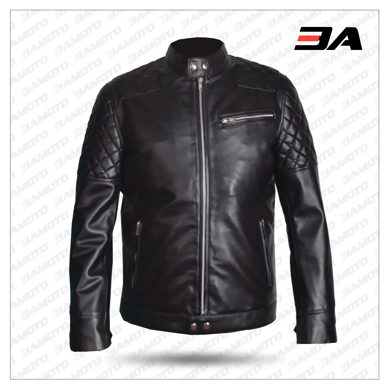 Mens Skull And Crossbones Leather Jacket