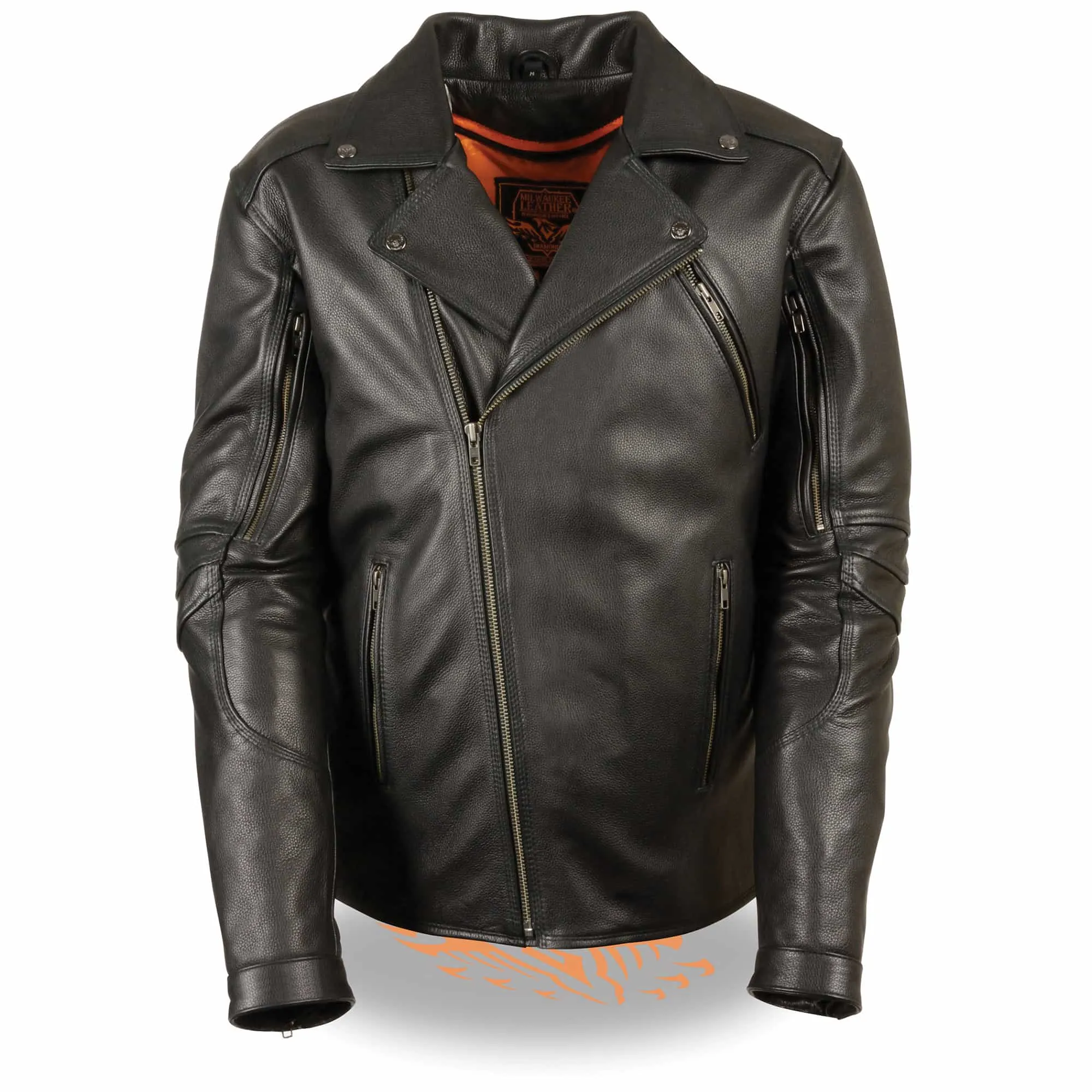 Men’s Triple Stitch Extra Long Beltless Biker Jacket