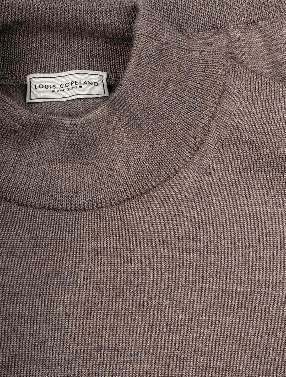 Merino Mock Neck Brown