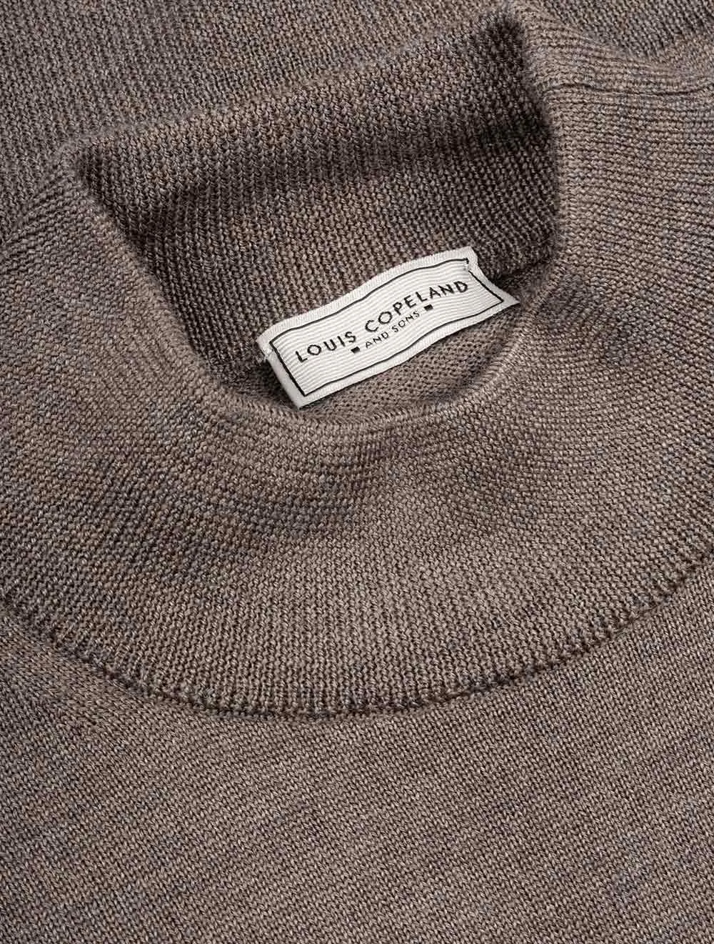 Merino Mock Neck Brown