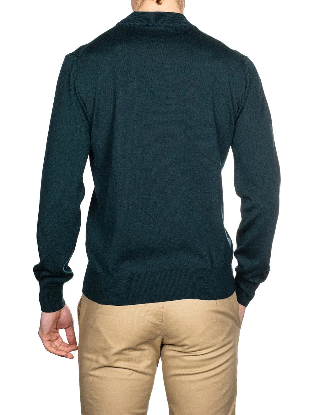 Merino Mock Neck Green