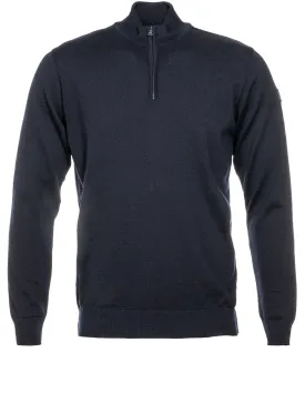 Mockneck Half Zip Knitwear Black