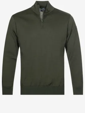 Mockneck Half Zip Knitwear Olive