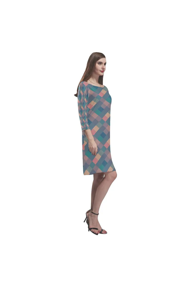 Pastel Pixels Rhea Loose Round Neck Dress