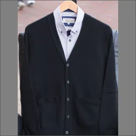 Peter Scott Black New Wool Cardigan^