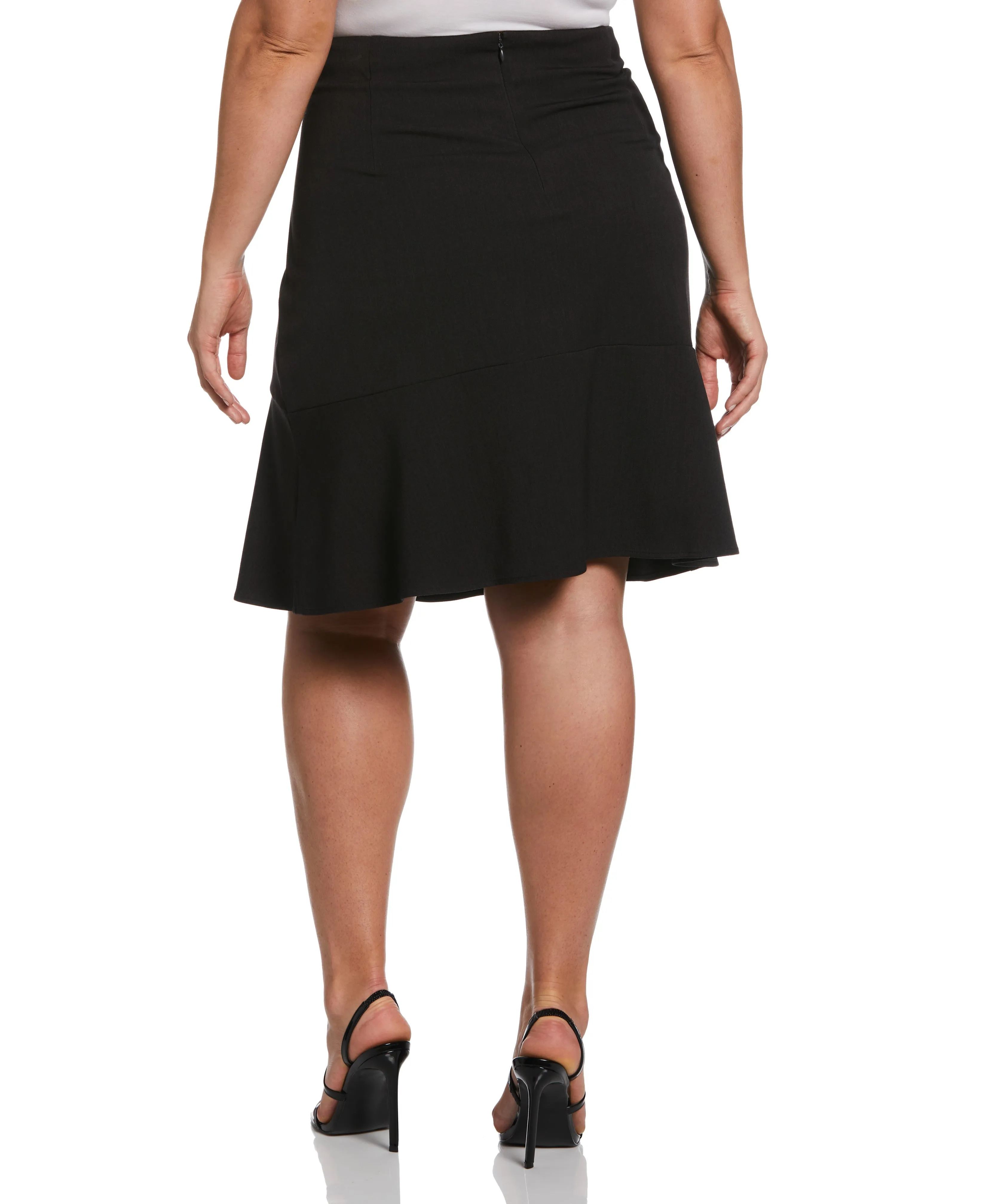 Plus Size A Line Flounce Skirt