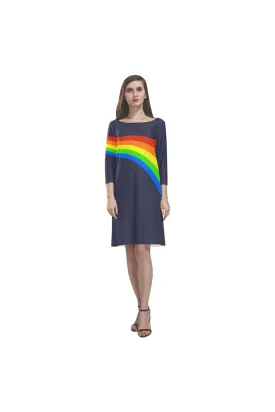 Prismatic Promises Rhea Loose Round Neck Dress