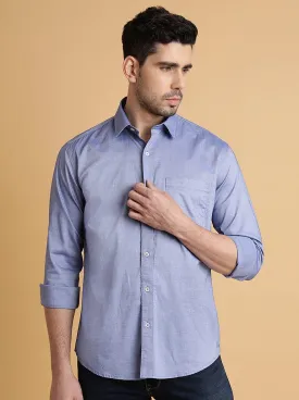 Purple Solid Smart Fit Semi Casual Shirt | Greenfibre