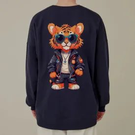 S-6XL Made in Korea Hip Tiger Cotton Sweatshirt for adults (for men and women)