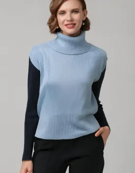 Sky Blue Soft Turtleneck Sweater