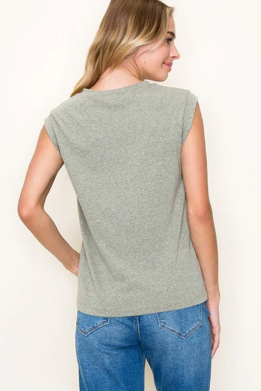 Solid Sleeveless Top